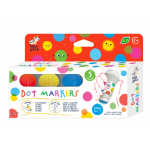 Set 5 carioci lavabile Dot Markers culori clasice Haku Yoka