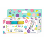 Set 5 carioci lavabile Dot Markers culori pastel Haku Yoka