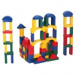 Set constructie din lemn Marionette forme geometrice 100 piese