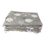 Set de aparatori pufoase h35 pat 120x60 cm DeLuxe Nori cu luna gri