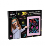 Tablita de desenat magica 3D cu led pentru copii roz