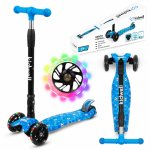 Trotineta pentru copii Kidwell Vento Fotball pliabila, cu suspensie, roti cu led, ghidon din aluminiu reglabil, greutate admisa 50 kg, varsta 3 ani+
