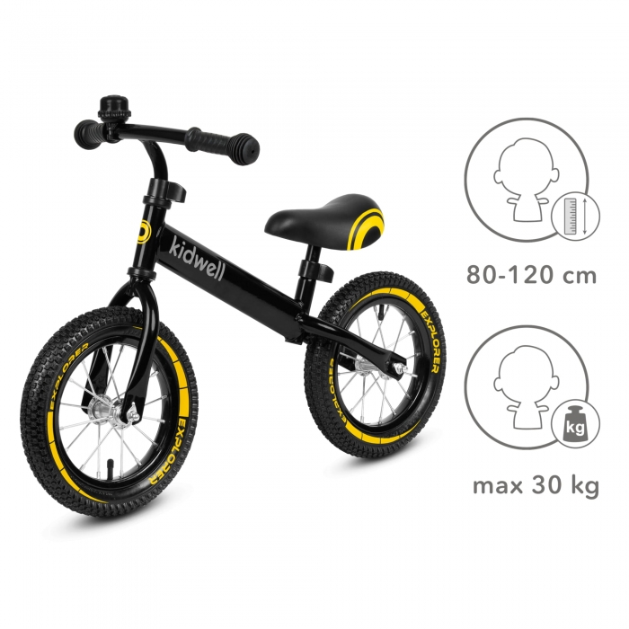 Bicicleta fara pedale Kidwell cruzer explorer black - 3 | YEO