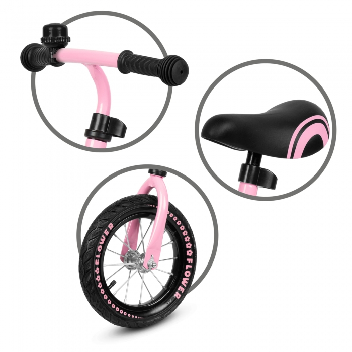 Bicicleta fara pedale Kidwell cruzer flower pink - 2 | YEO