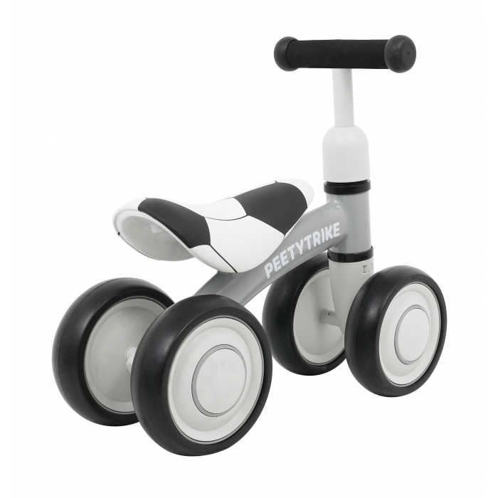 Bicicleta fara pedale cu 4 roti din plastic SporTrike alb - 3