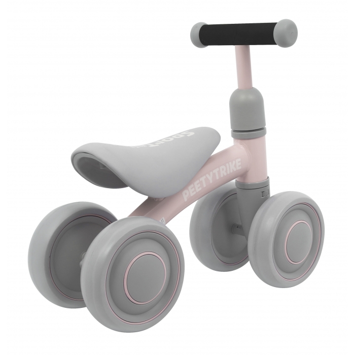 Bicicleta fara pedale cu 4 roti din plastic SporTrike roz - 7