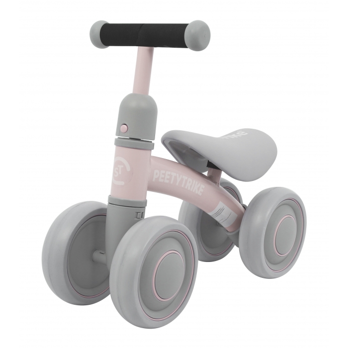 Bicicleta fara pedale cu 4 roti din plastic SporTrike roz - 8