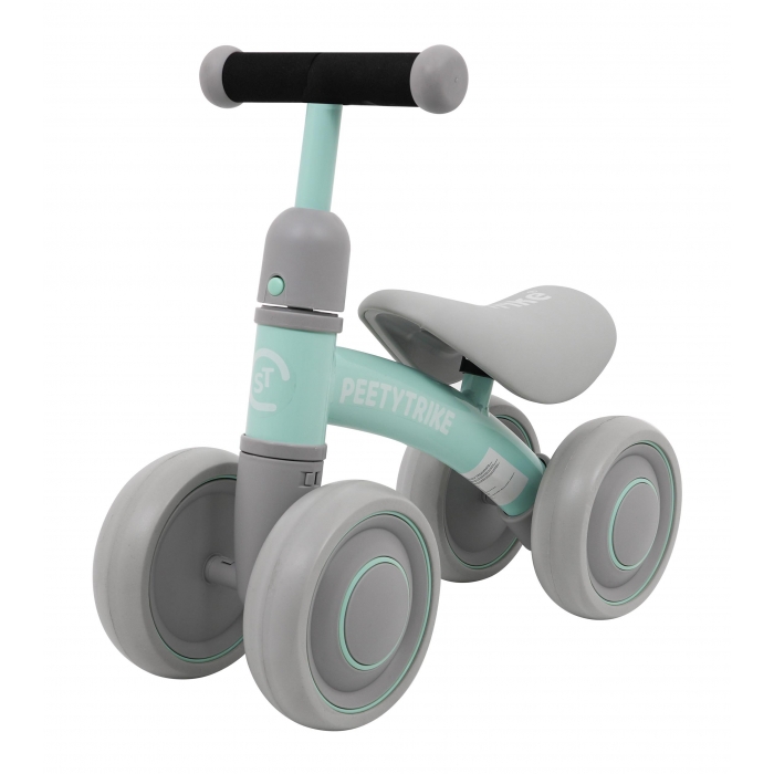 Bicicleta fara pedale cu 4 roti din plastic SporTrike verde - 8