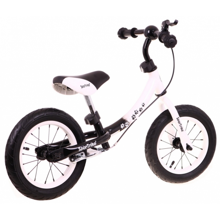 Bicicleta fara pedale cu frana, cadru variabil si roti gonflabile Boomerang SporTrike alb - 2