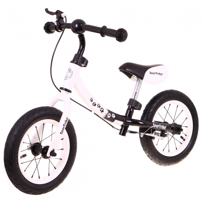 Bicicleta fara pedale cu frana, cadru variabil si roti gonflabile Boomerang SporTrike alb - 3