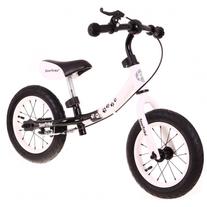 Bicicleta fara pedale cu frana, cadru variabil si roti gonflabile Boomerang SporTrike alb - 4