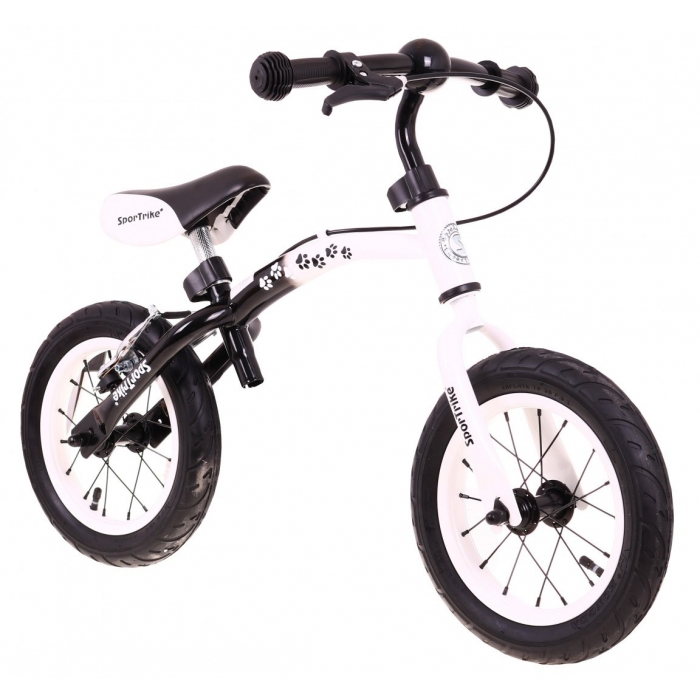 Bicicleta fara pedale cu frana, cadru variabil si roti gonflabile Boomerang SporTrike alb - 6