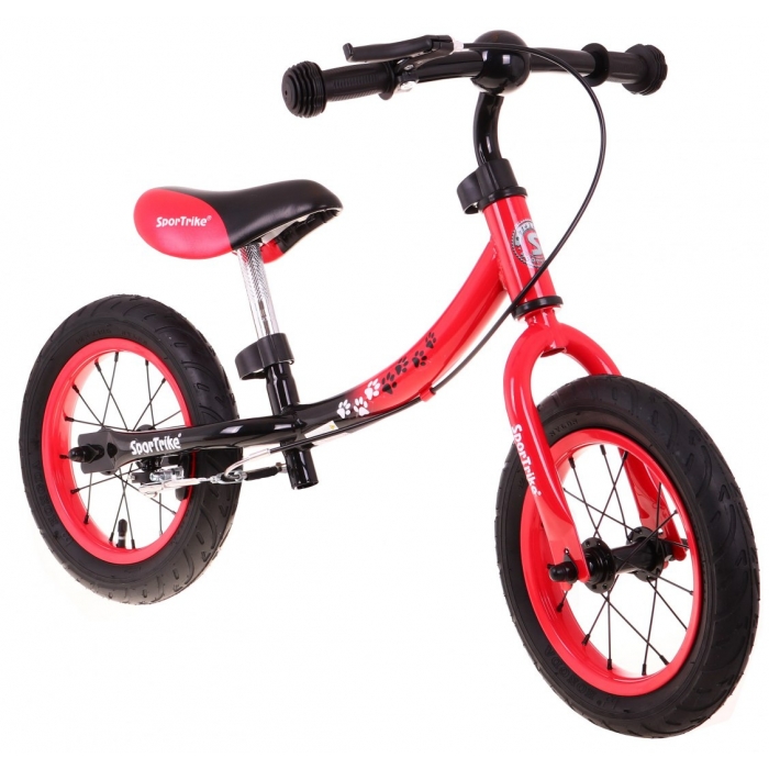 Bicicleta fara pedale cu frana, cadru variabil si roti gonflabile Boomerang SporTrike rosu - 2