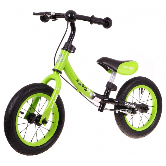 Bicicleta fara pedale cu frana, cadru variabil si roti gonflabile Boomerang SporTrike verde - 4