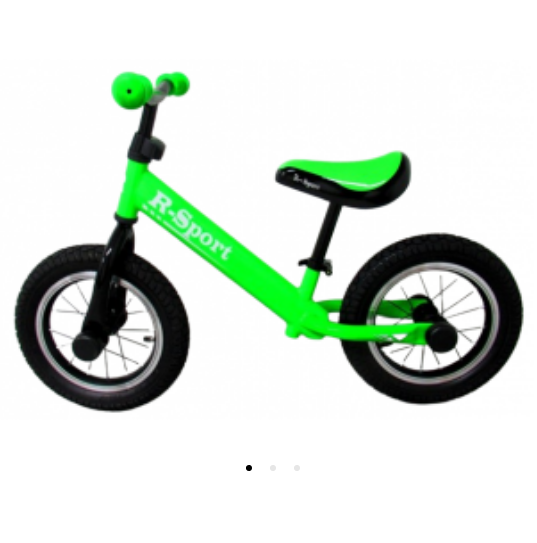 Bicicleta fara pedale cu roti gonflabile R2 R-Sport verde