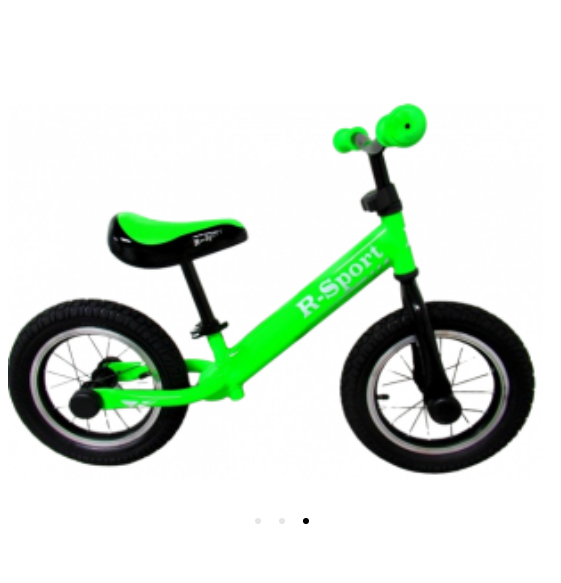 Bicicleta fara pedale cu roti gonflabile R2 R-Sport verde - 1