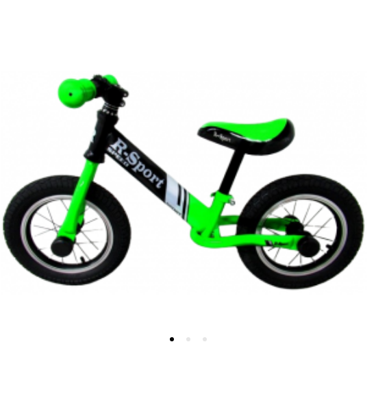 Bicicleta fara pedale cu roti gonflabile R8 R-Sport verde - 1 | YEO