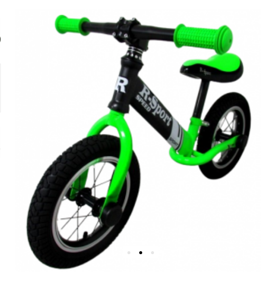 Bicicleta fara pedale cu roti gonflabile R8 R-Sport verde - 2 | YEO