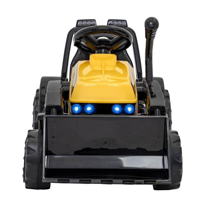 Buldozer electric 6V cupa mobila 86x40x42 cm galben 25W