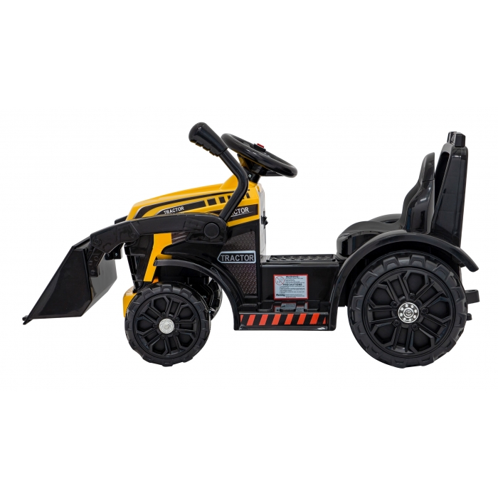 Buldozer electric 6V cupa mobila 86x40x42 cm galben - 4