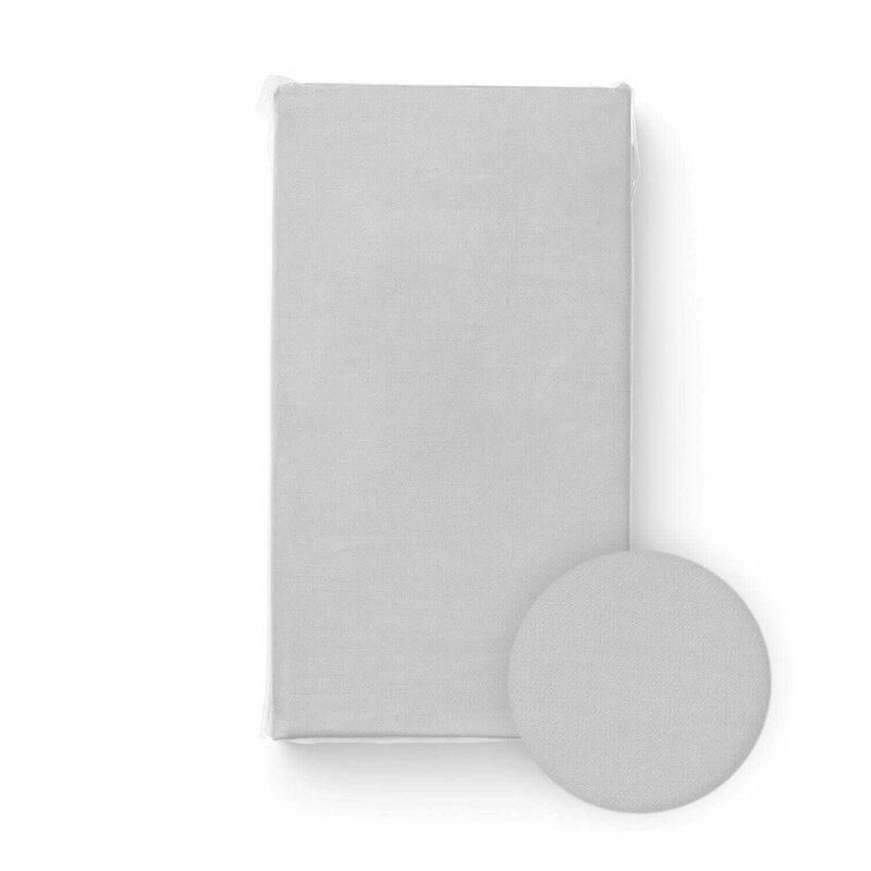 Cearceaf cu elastic Bocioland pentru patut din 100 bumbac jersey 120x60 cm 0 luni+ grey