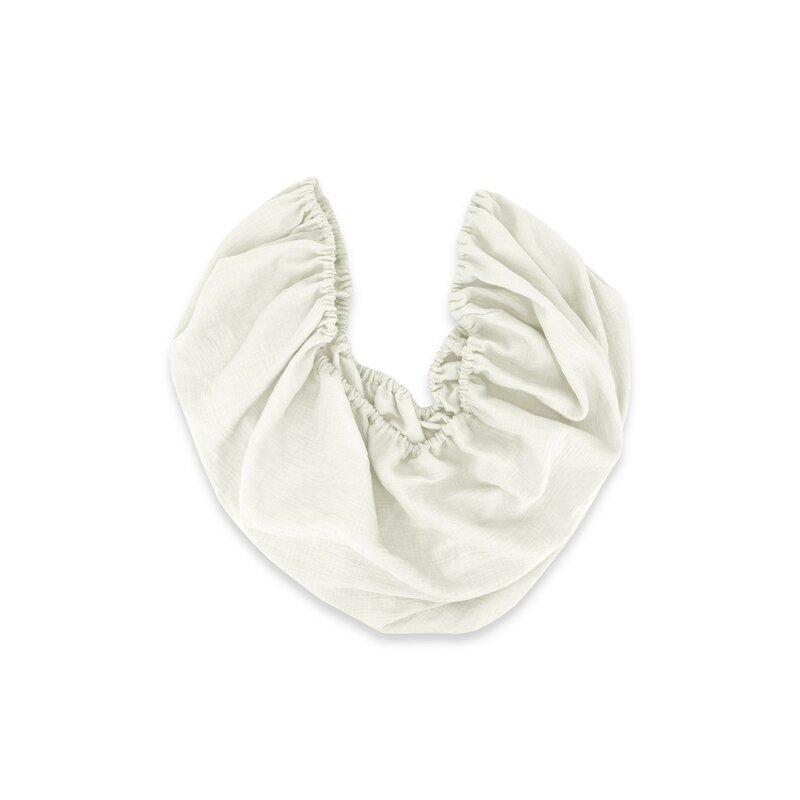 Cearceaf cu elastic MimiNu pentru patut 120x60 cm din bumbac Cream - 3