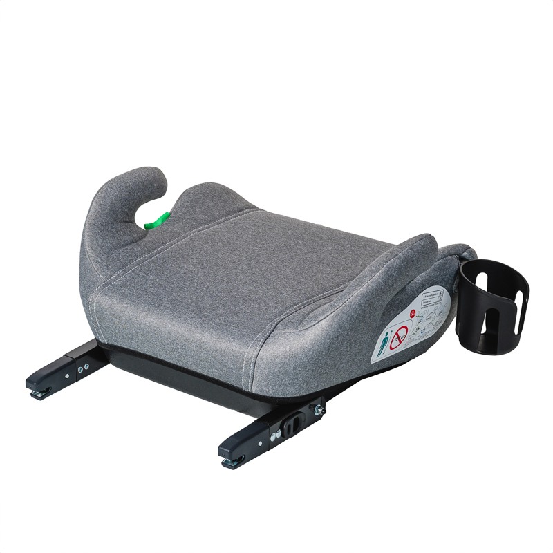 Inaltator auto cu Isofix Buf Boof iSize hero omologat R129 125-150 cm sau 22-36 kg gri deschis - 4