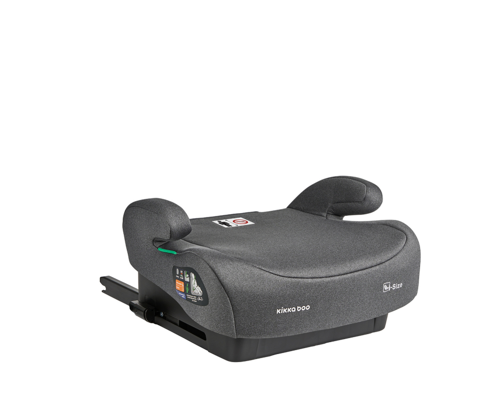 Inaltator auto cu isofix si spatar detasabil 125-150 cm i-Boost i-Size Dark Grey