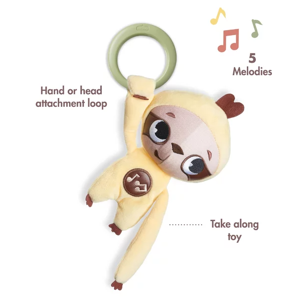 Jucarie muzicala Tiny Love David The Sloth Boho Chic - 1