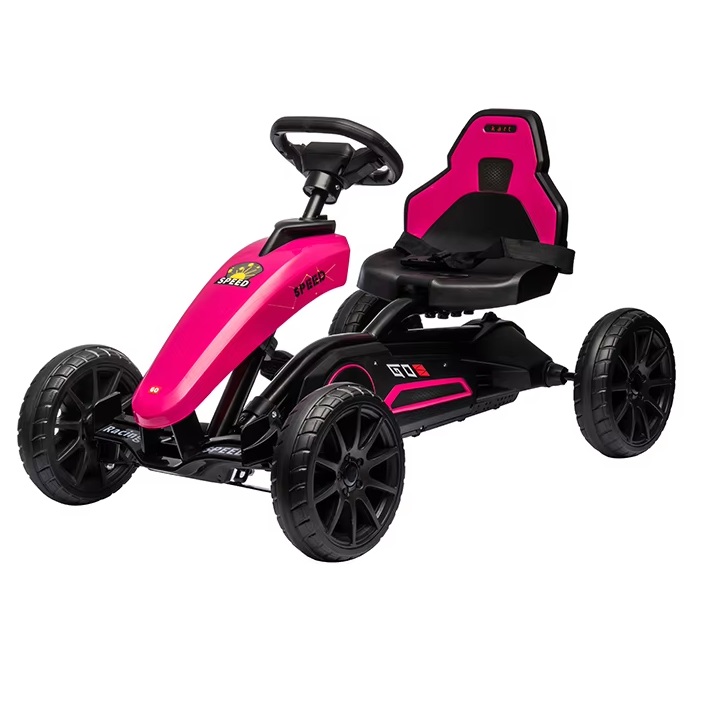 Kart cu pedale si roti EVA Nichiduta Speed Pink - 7