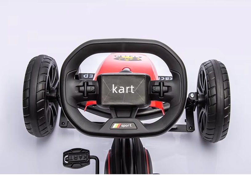 Kart cu pedale si roti EVA Nichiduta Speed Red - 1