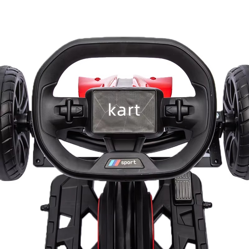 Kart electric 12V 45W pentru copii cu roti EVA Nichiduta Go kart Sport Red - 4