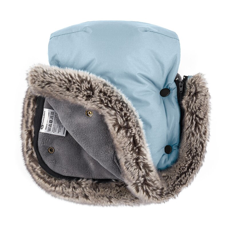 Manusi pentru carucior PetiteMars Furry cu blanita detasabila impermeabile Sky Whisper