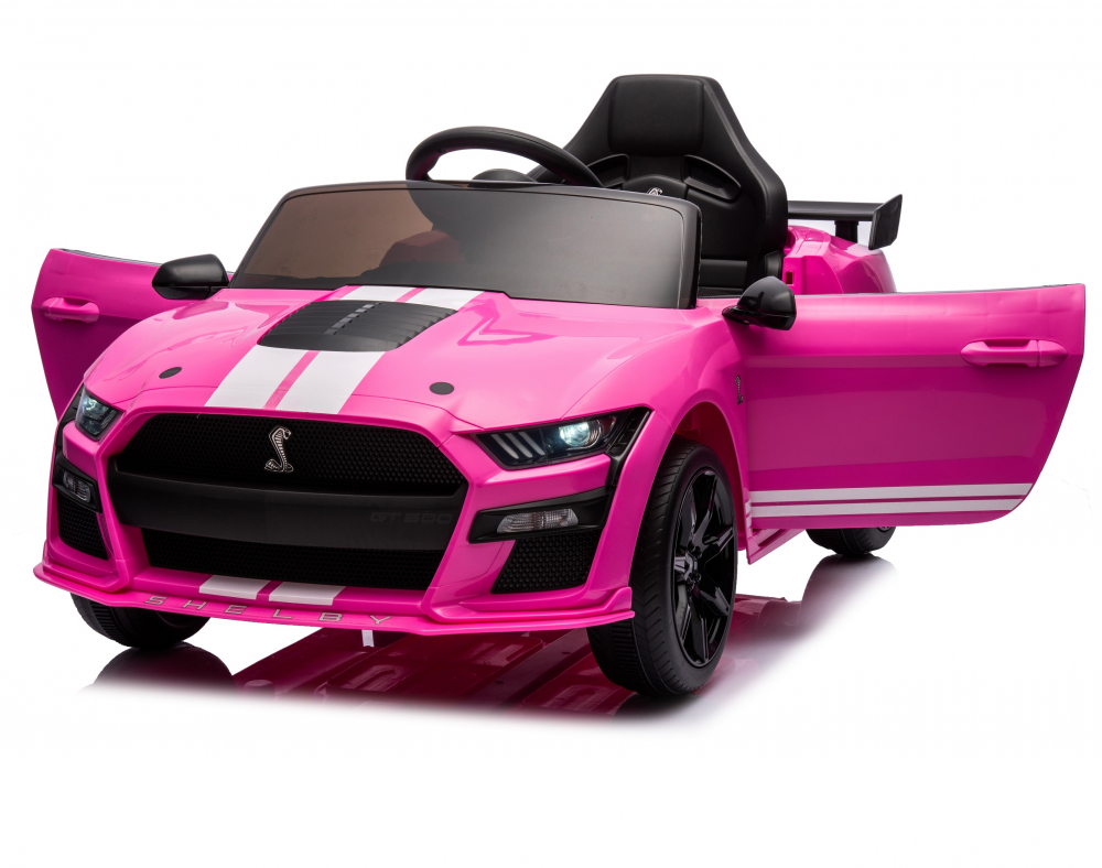 Masinuta electrica 12V cu telecomanda 2.4G licenta Ford MustangGT500 and Shelby Cobra Pink 60W - 3