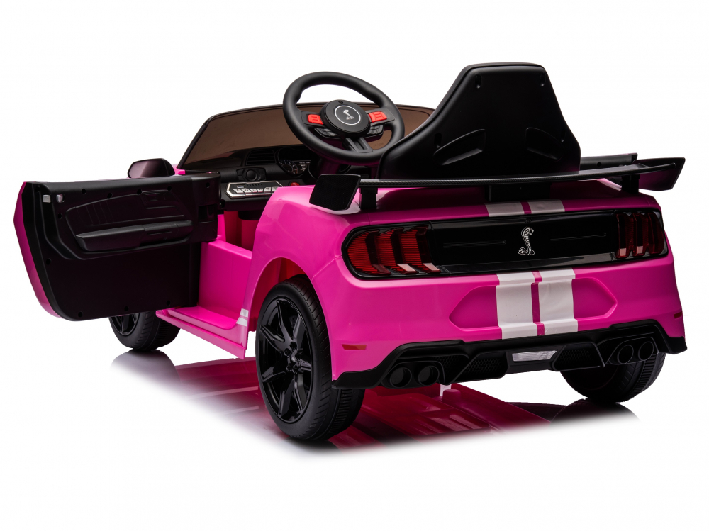 Masinuta electrica 12V cu telecomanda 2.4G licenta Ford MustangGT500 and Shelby Cobra Pink 60W - 4