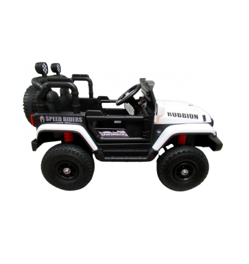 Masinuta electrica cu telecomanda si functie de balansare Jeep X7 4x4 roti gonflabile R-sport alb - 2