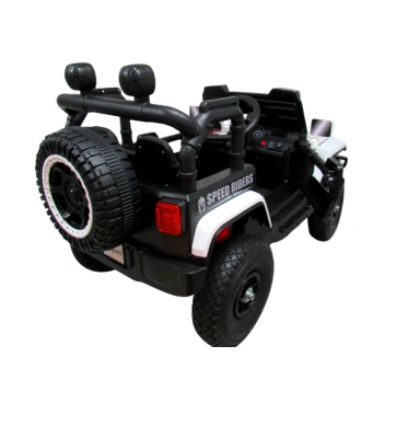 Masinuta electrica cu telecomanda si functie de balansare Jeep X7 4x4 roti gonflabile R-sport alb 140W - 3