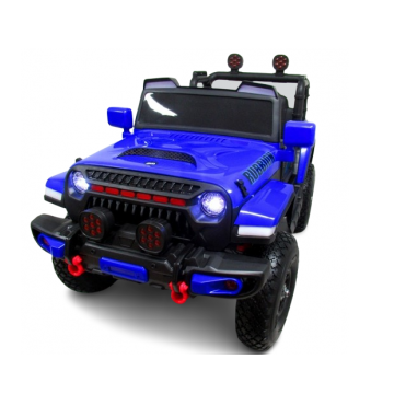 Masinuta electrica cu telecomanda si functie de balansare Jeep X7 4x4 roti gonflabile R-sport albastru - 1