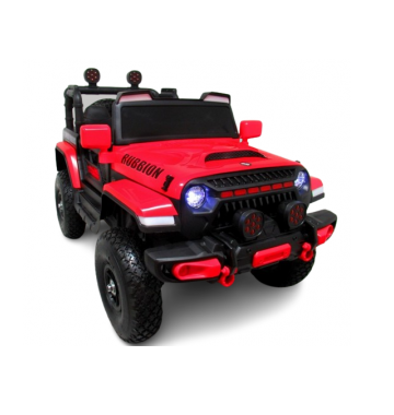 Masinuta electrica cu telecomanda si functie de balansare Jeep X7 4x4 roti gonflabile R-sport rosu 140W - 4