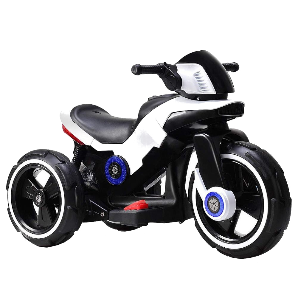 Motocicleta electrica copii 6V 25W Nichiduta Police White cu suport pentru picioare, amortizor, 2 roti pe spate, display luminos - 1 | YEO