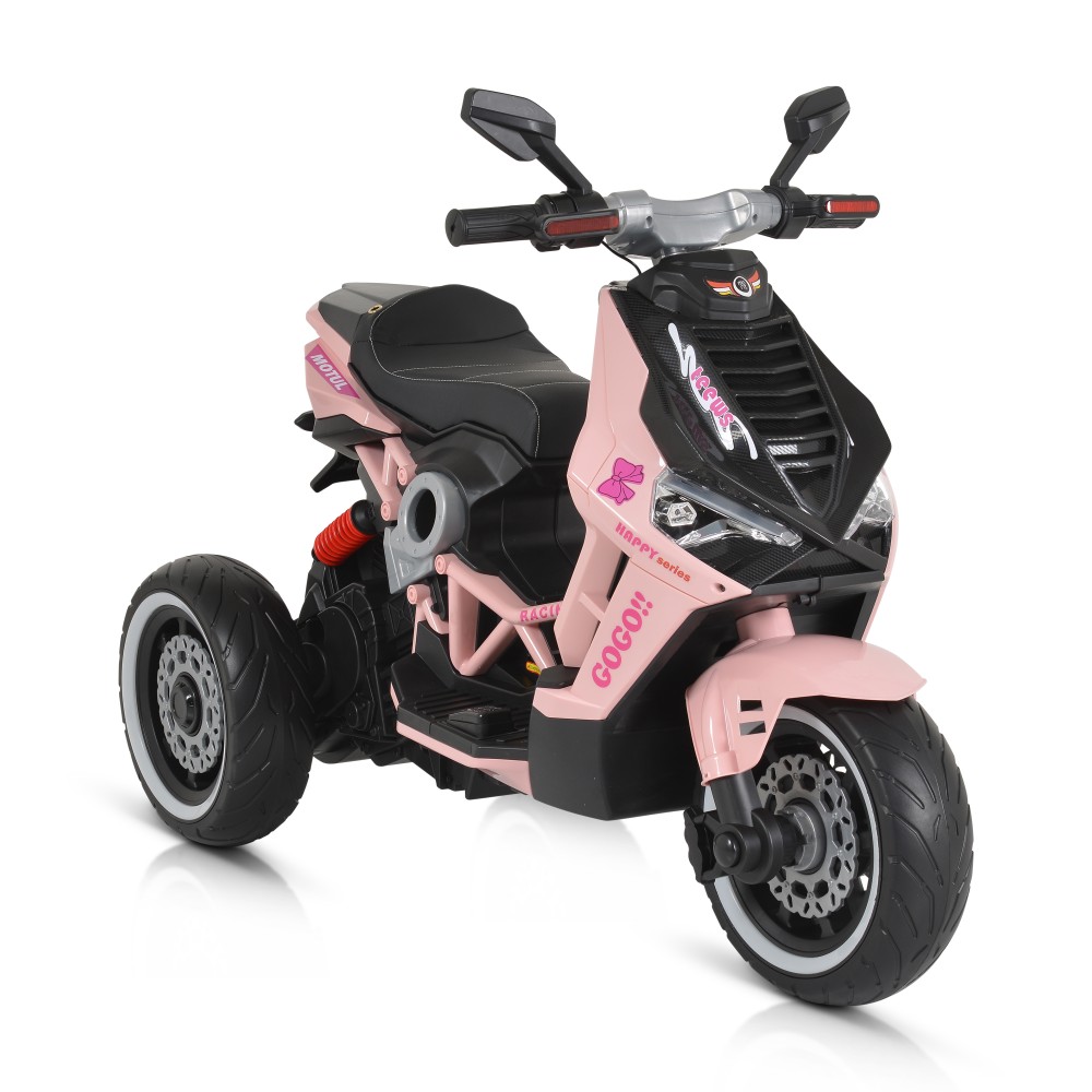 Motocicleta electrica 70W cu lumini MP3 si USB Pink - 2