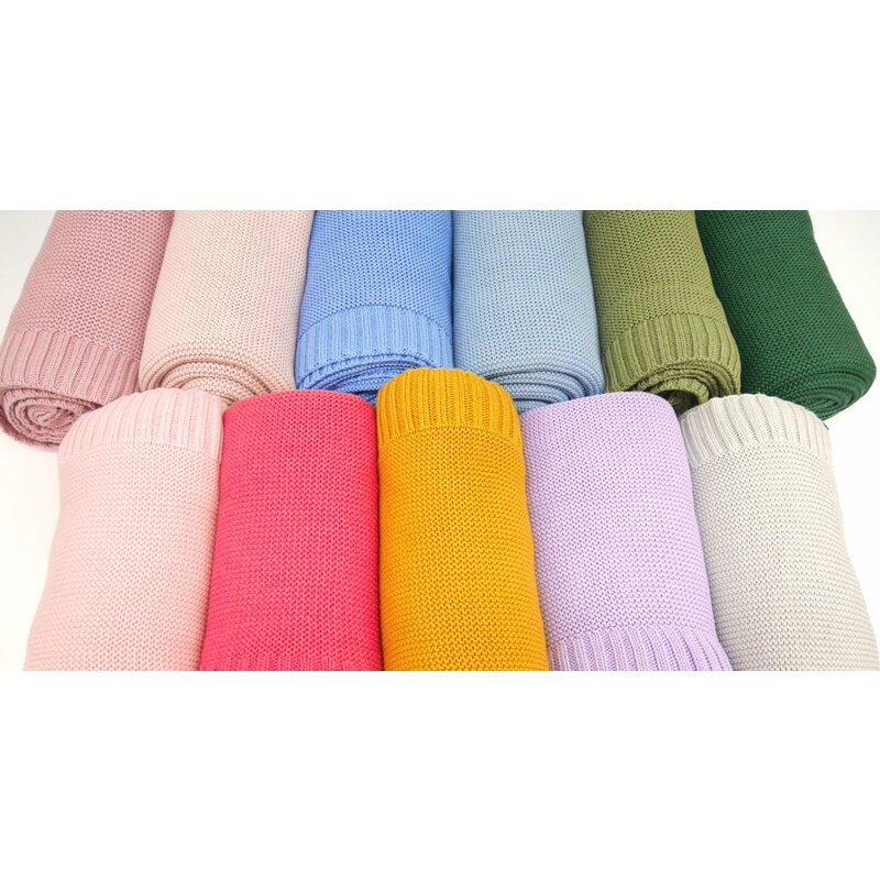 Paturica tricotata Bocioland Paris din bambus si bumbac antialergica si antibacteriana 80 x 100 cm pink - 3