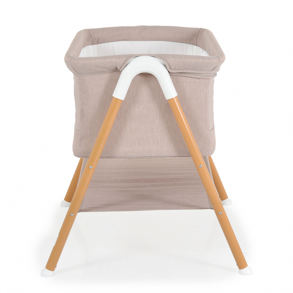 Patut Co-sleeper cu cos pentru accesorii si plasa Kalinihta Premium Beige - 3 | YEO