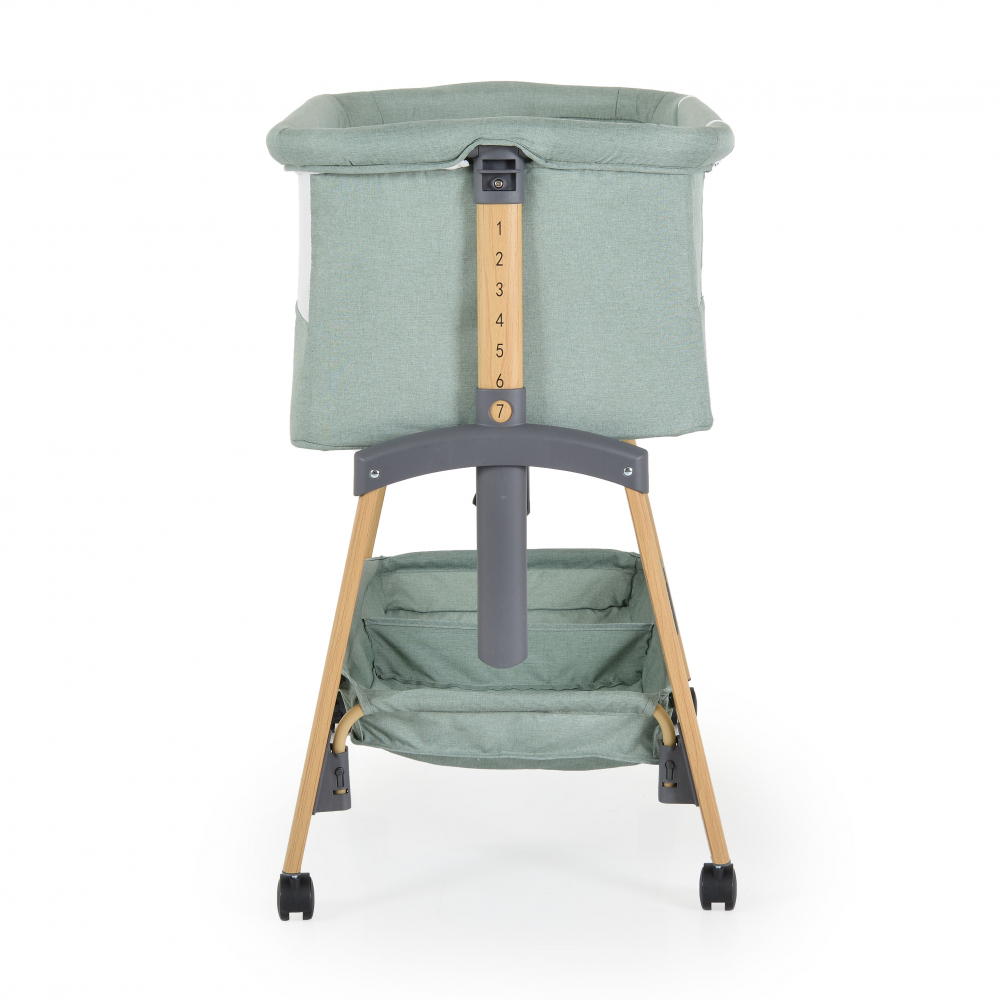 Patut Co-Sleeper cu cos si plasa 90x53 cm Adoro Green - 4 | YEO