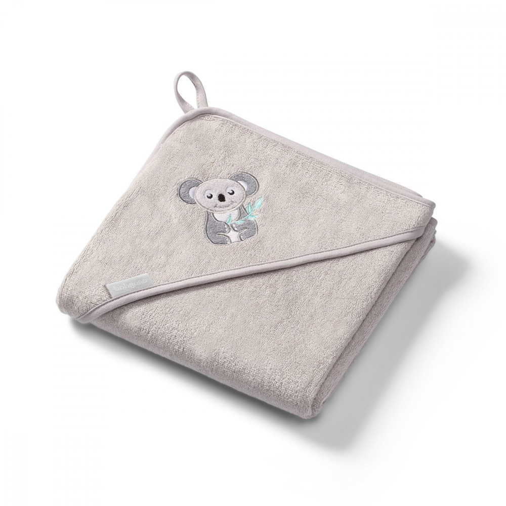 Prosop copii Baby Ono cu gluga fibra bambus 100x100 cm koala gri