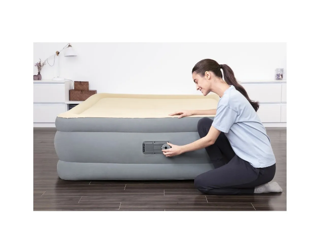 Saltea gonflabila dubla cu pompa incorporata Bestway air mattress 203x152x46 cm - 1 | YEO