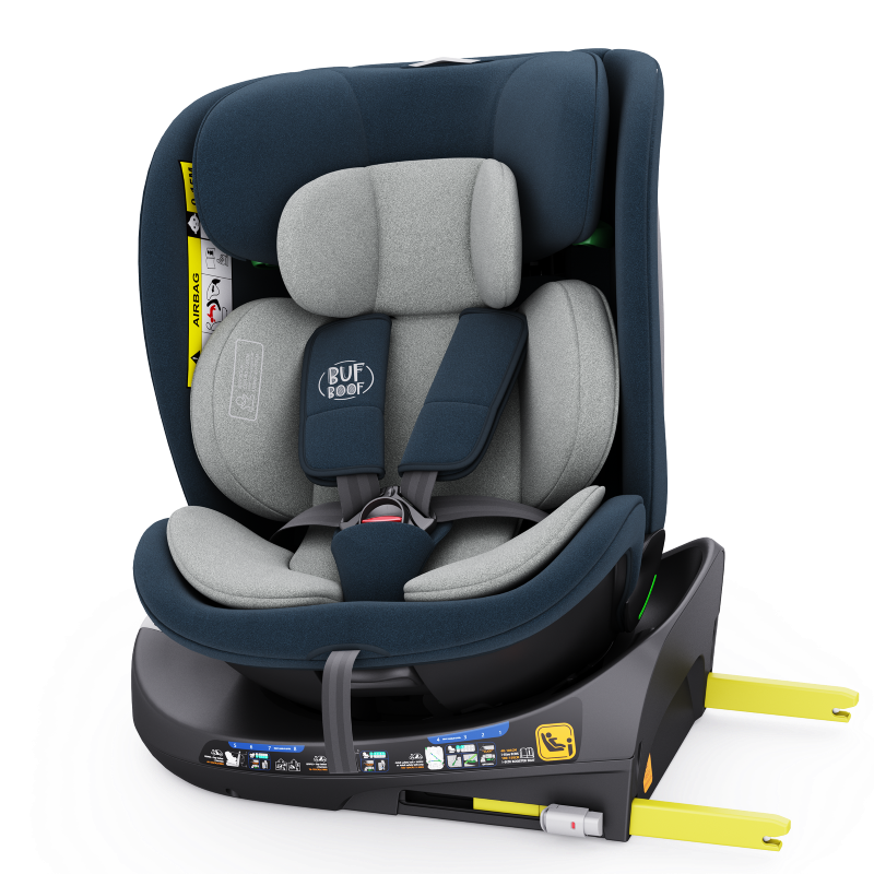 Scaun auto rotativ cu isofix B-Joy Deluxe Buf Boof iSize 40-150 cm blue - 1 | YEO