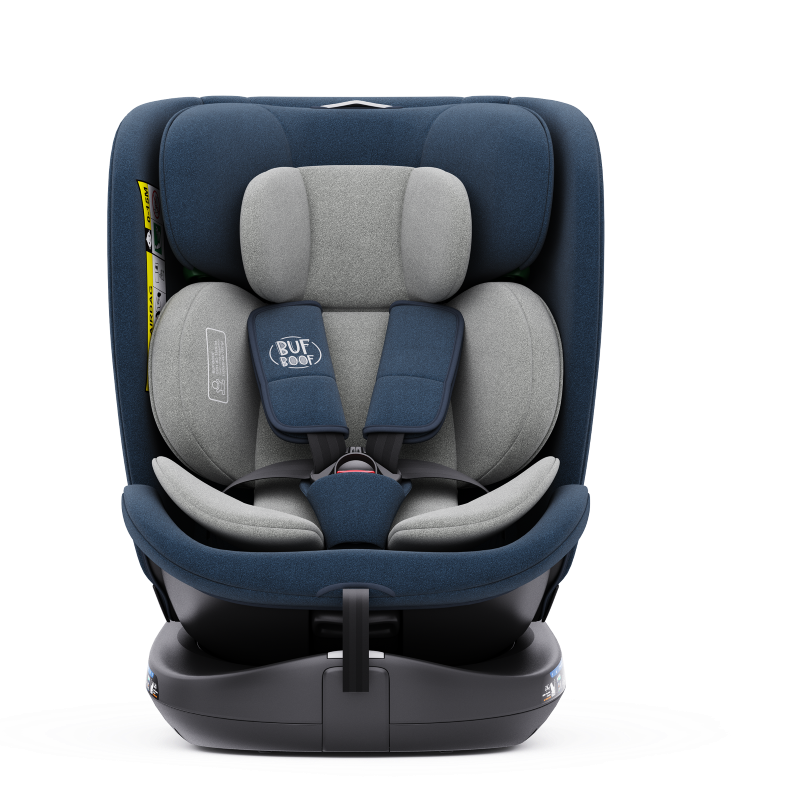 Scaun auto rotativ cu isofix B-Joy Deluxe Buf Boof iSize 40-150 cm blue - 3