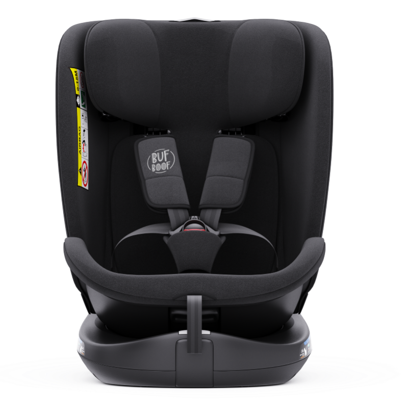 Scaun auto rotativ cu isofix B-Joy Deluxe Buf Boof iSize 40-150 cm black