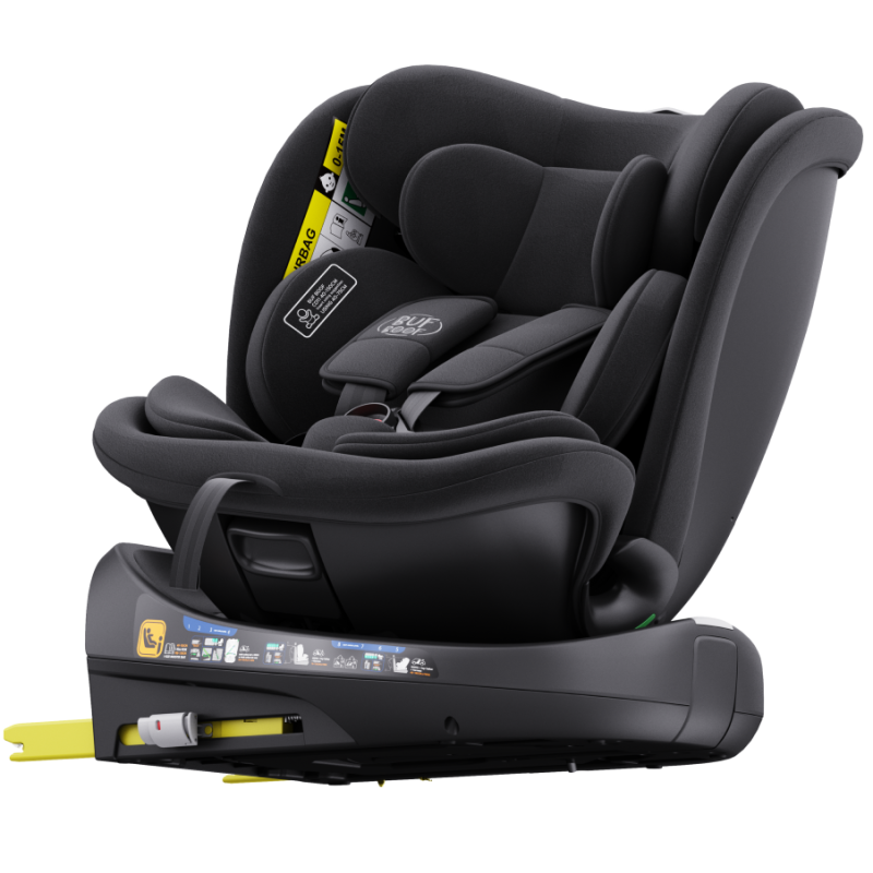 Scaun auto rotativ cu isofix B-Joy Deluxe Buf Boof iSize 40-150 cm black - 8